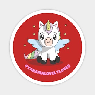 Happy Unicorn by Yahaira Lovely Loves Magnet